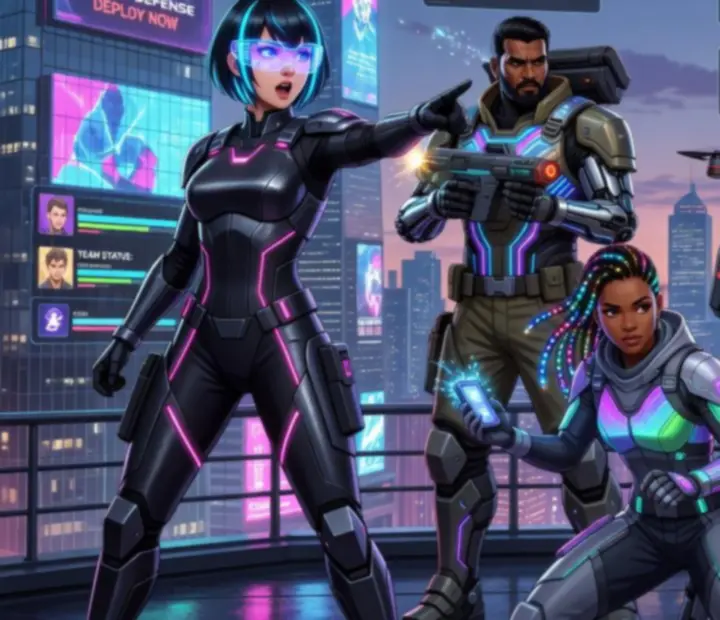 Arknights: Endfield operátorok és harcjelenet illusztráció