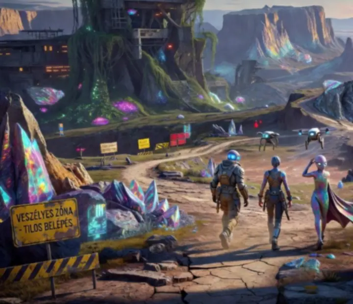 Sci-fi táj és felfedezhető zónák Talos-II felszínén